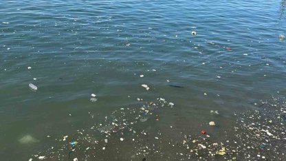 Zonguldak sahilinde çöp tepkisi