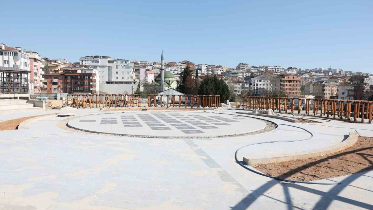 25 bin metrekarelik Çayırova Kent Meydanı projesinde sona yaklaşılıyor