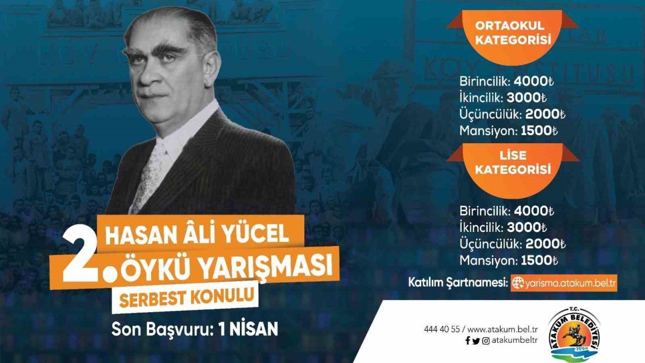 Atakum’da ikinci Hasan Ali Yücel Öykü Yarışması