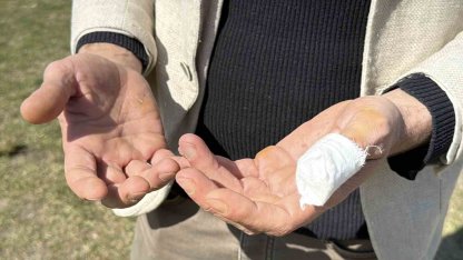 Başıboş pitbull, vatandaş ile köpeğine dehşeti yaşattı