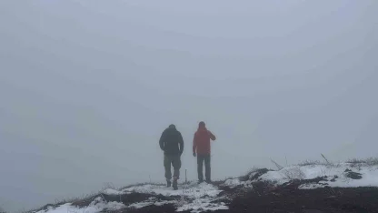 Bayram tatilinde kar yağışının tadını çıkardılar