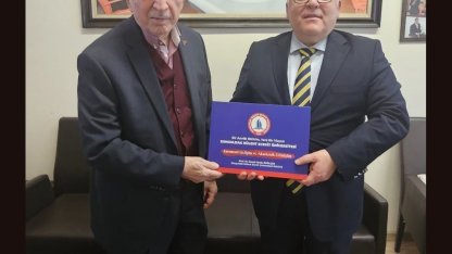 Cumhurbaşkanlığı Yüksek İstişare Kurulu Üyesi Köksal Toptan, Rektör Özölçer’i makamında kabul etti