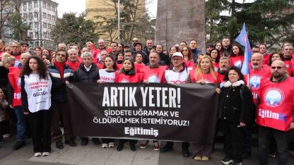 Okuldaki öğretmen cinayetine Trabzonlu eğitimcilerden tepki