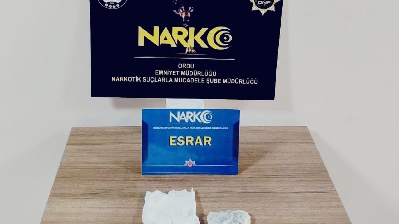 Ordu’da uyuşturucu operasyonunda 1 tutuklama