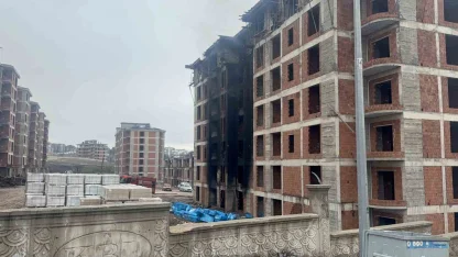 Tokat’ta inşaatta çıkan yangın korkuttu