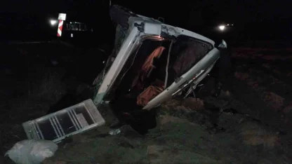 Tokat’ta minibüs devrildi: 1 yaralı