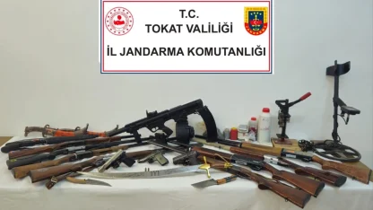 Tokat’ta silah ve tarihi eser operasyonu