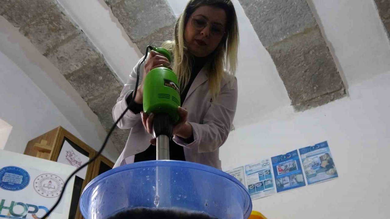 Yumurta kolilerinden el yapımı kağıt üretiyorlar