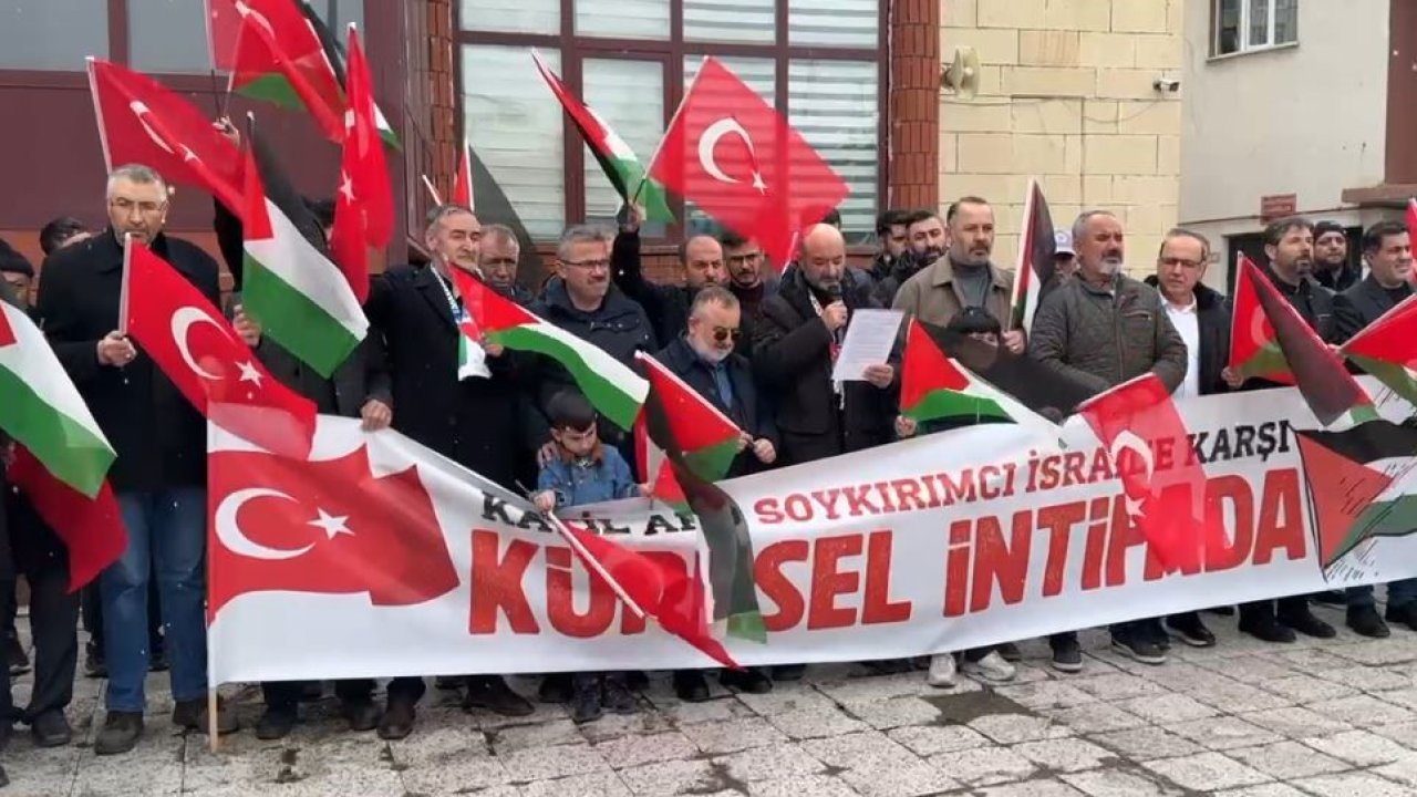 Ardahan’da İsrail’in Filistinli esirleri hedef alan "idam yasası" protesto edildi