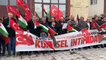 Ardahan’da İsrail’in Filistinli esirleri hedef alan "idam yasası" protesto edildi