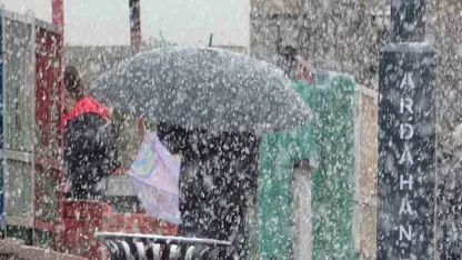 Ardahan’da kar yağışı etkili oldu