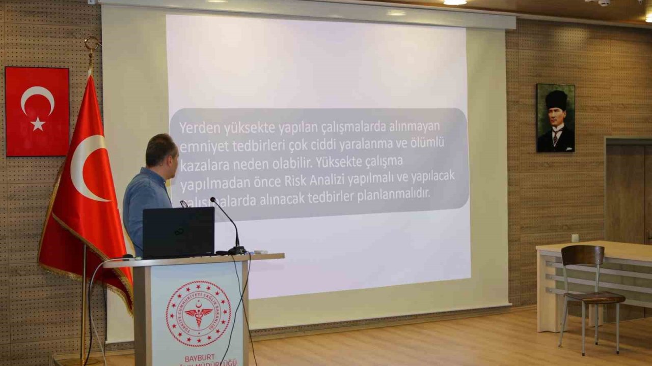 Bayburt İl Sağlık Müdürlüğü bünyesindeki sürekli işçilere İSG eğitimi