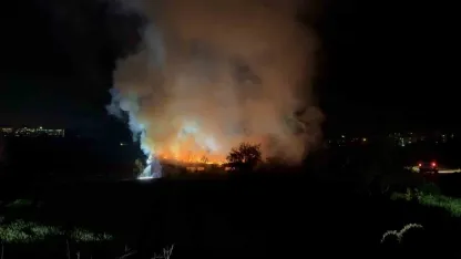 Bolu’da inşaat deposunda yangın