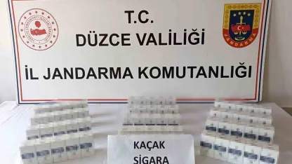 Düzce’de 177 bin 400 makaron ele geçirildi