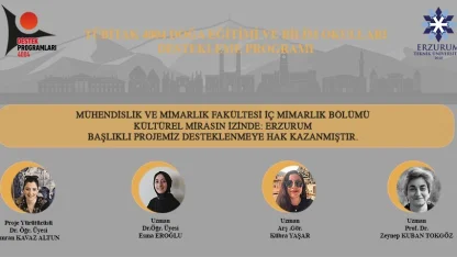 ETÜ TÜBİTAK 4004 projesi ile Erzurum’un mimari mirasını yeni nesillere aktaracak