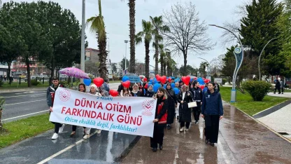 Fatsa’da otizm için farkındalık yürüyüşü