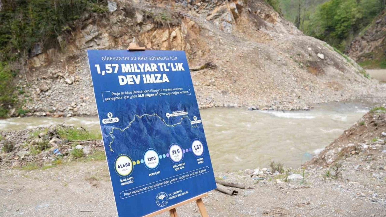 Giresun’un 1,57 milyarlık su projesine start verildi