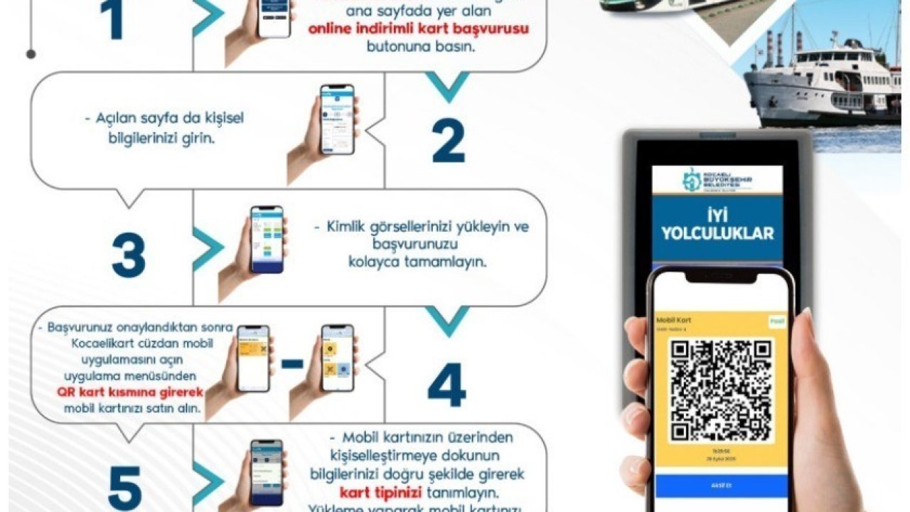 Kocaeli’de toplu ulaşımda online kart dönemi