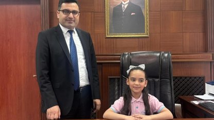 Miniklerden Kaymakam Köksal’a 23 Nisan Ziyareti