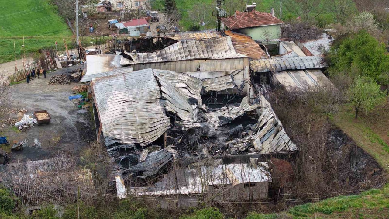 Muz deposundaki yangının zararı gün ağarınca ortaya çıktı