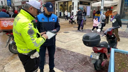 Ordu’da trafiğe kapalı caddede motosiklet kullanan 261 sürücüye 364 bin lira ceza