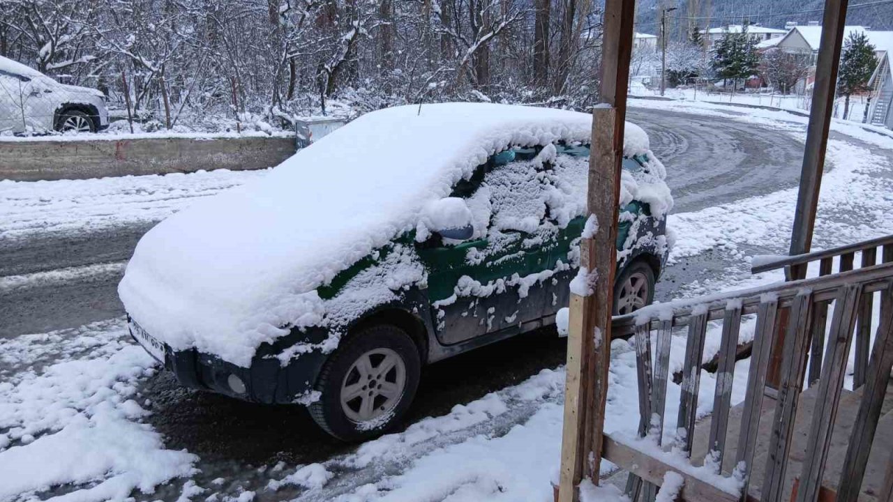 Posof’ta kar yağışı etkili oldu
