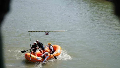 Rafting Şampiyonası’nın ikinci gününde slalom yarışları yapıldı