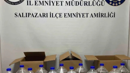 Samsun’da kaçak alkol operasyonu: 60 litre etil alkol ele geçirildi