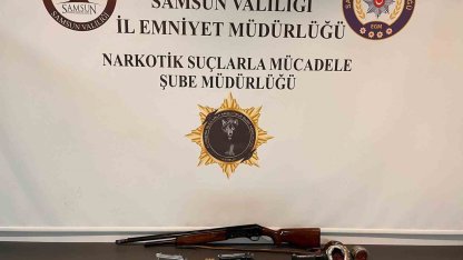 Samsun’da uyuşturucu ve silah operasyonu