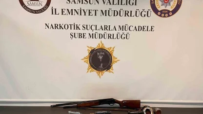 Samsun’da uyuşturucu ve silah operasyonu