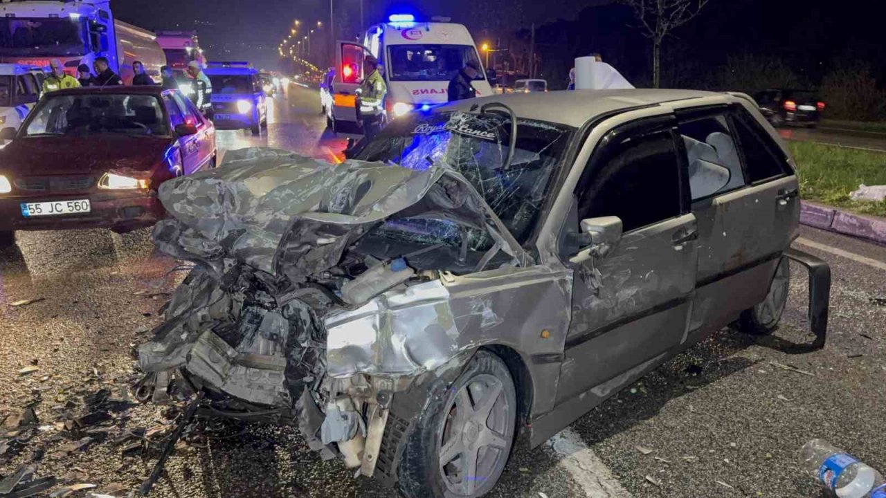 Samsun’da zincirleme trafik kazası: 6 yaralı