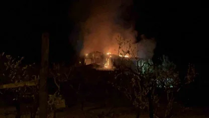 Tokat’ta çıkan yangında ev kullanılamaz hale geldi