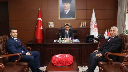 Vali Osman Hacıbektaşoğlu liman başkanlarını makamında ağırladı