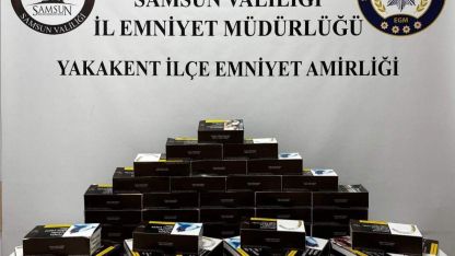 Alaçam ve Yakakent’te kaçak makaron operasyonu