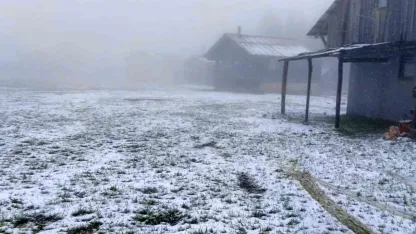 Bahar beklenirken kış geldi, yüksek kesimler beyaz örtüyle kaplandı