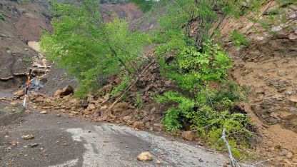 Kastamonu’da heyelan sebebiyle 5 köye ulaşım sağlanan yol kapandı