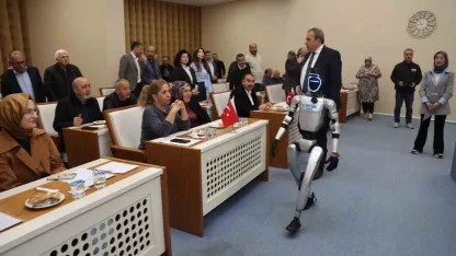 Nüfusa kayıtlı robot mecliste: Heyecanlı anlar