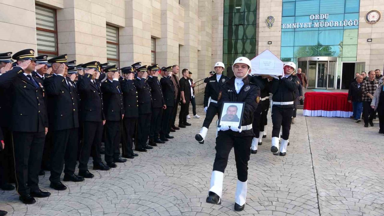 Ordu’da trafik kazasında hayatını kaybeden polis için resmi tören