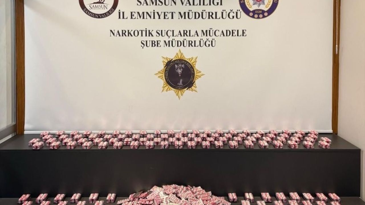 Samsun’da 11 bin 704 adet uyuşturucu hap ele geçirildi