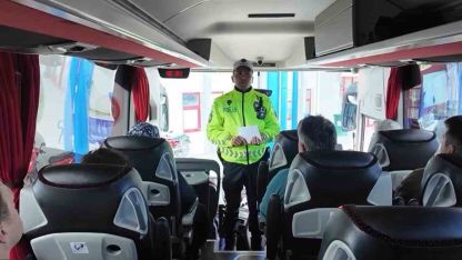 Sinop’ta polisten yolculara ’kemer’ uyarısı