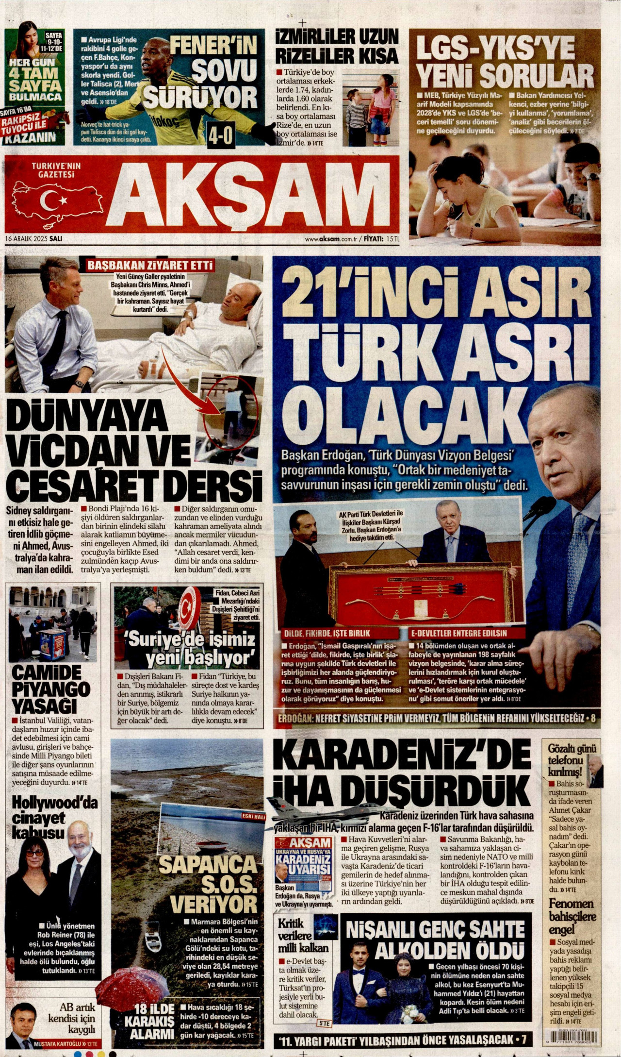 AKŞAM Gazete Manşeti