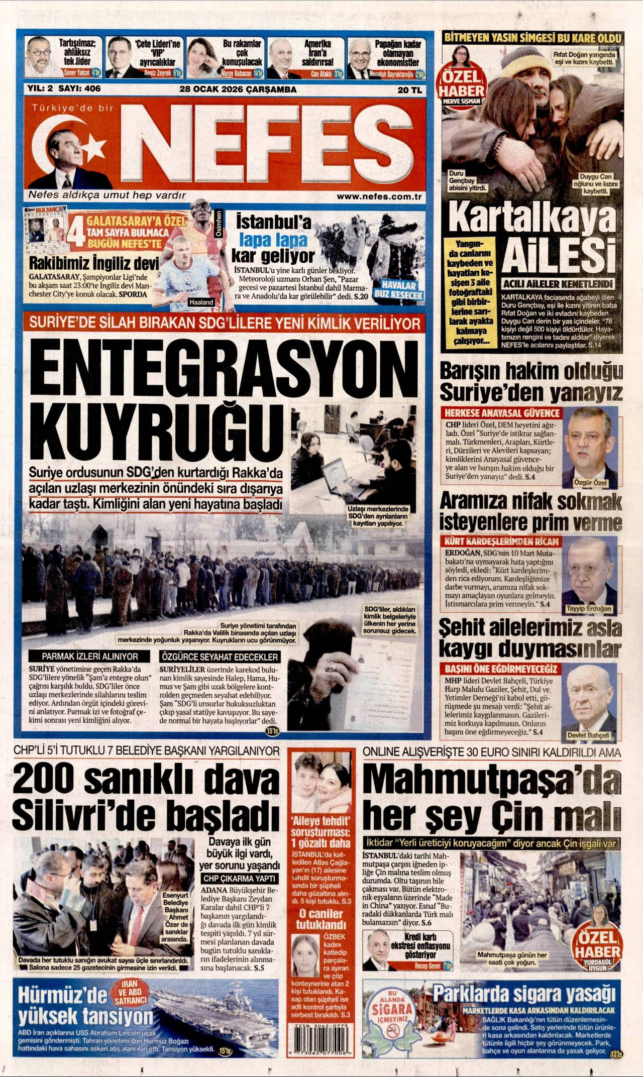 Nefes Gazete Manşeti