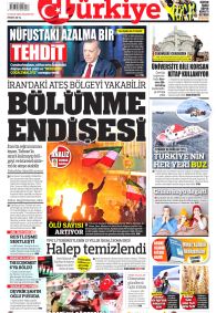 TÜRKİYE GAZETESİ Gazete Manşeti