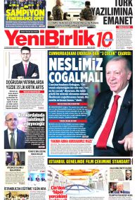 YENİBİRLİK Gazete Manşeti