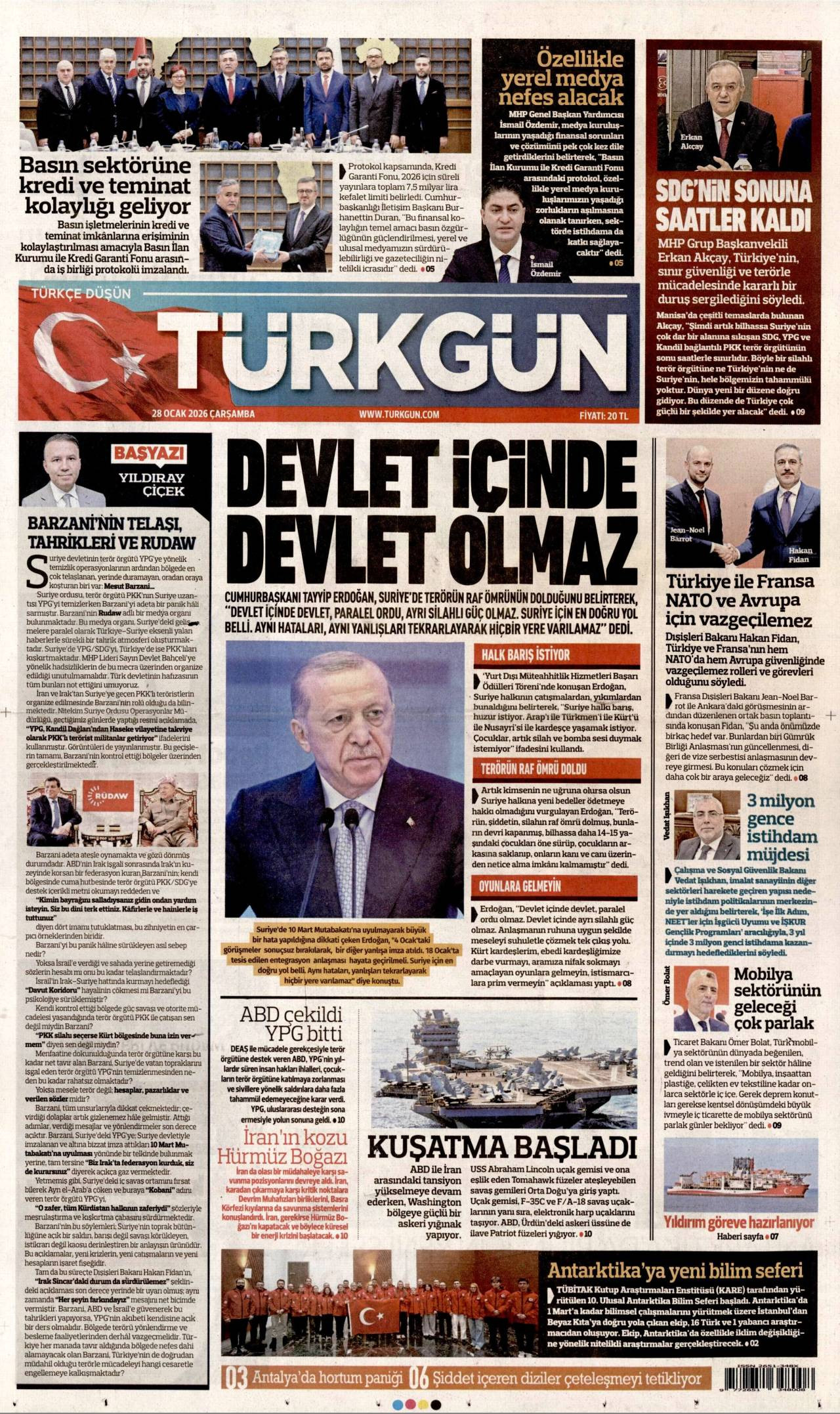 Türkgün Gazete Manşeti