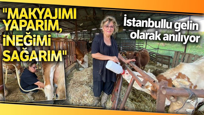 Tatile geldiği ilçede hayatının aşkını buldu, şehir yaşamını bırakıp besiciliğe başladı ... "Makyajımı yaparım, İneğimi sağarım "